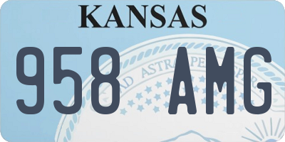 KS license plate 958AMG