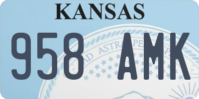 KS license plate 958AMK