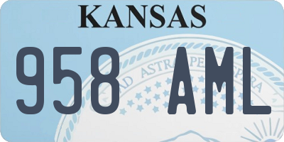 KS license plate 958AML