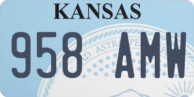 KS license plate 958AMW