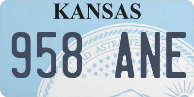 KS license plate 958ANE