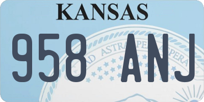 KS license plate 958ANJ