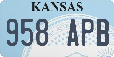 KS license plate 958APB