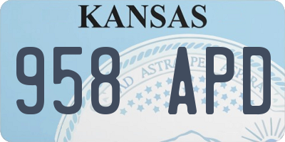 KS license plate 958APD