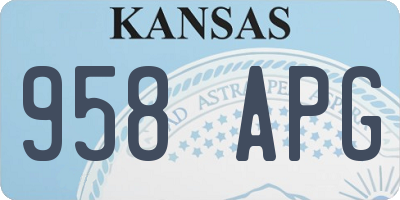 KS license plate 958APG