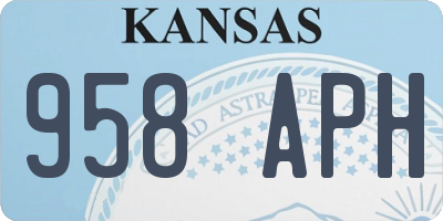 KS license plate 958APH