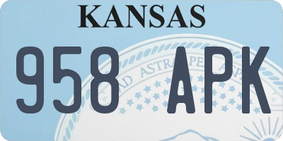 KS license plate 958APK