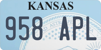 KS license plate 958APL