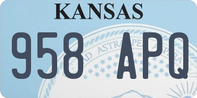 KS license plate 958APQ