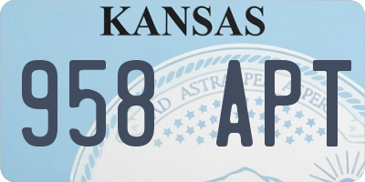 KS license plate 958APT