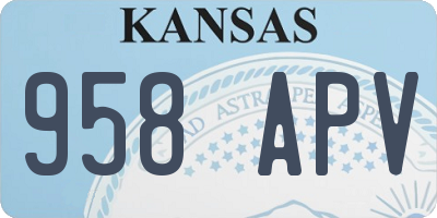 KS license plate 958APV