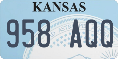 KS license plate 958AQQ
