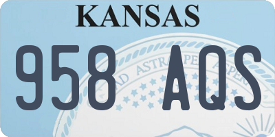 KS license plate 958AQS