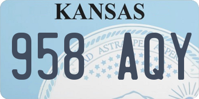 KS license plate 958AQY