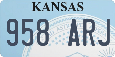 KS license plate 958ARJ