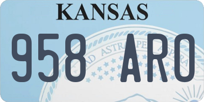 KS license plate 958ARO