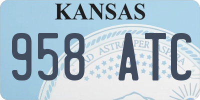 KS license plate 958ATC