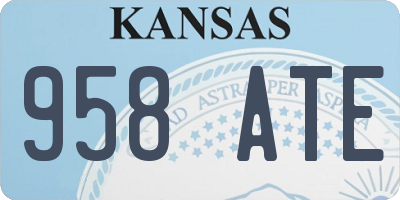 KS license plate 958ATE