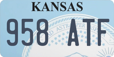 KS license plate 958ATF