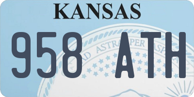 KS license plate 958ATH