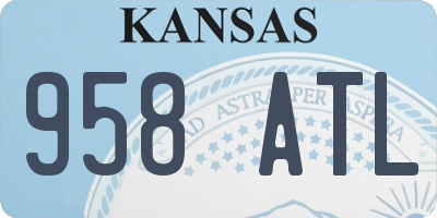 KS license plate 958ATL