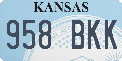KS license plate 958BKK