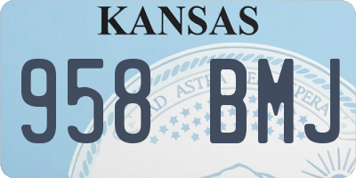 KS license plate 958BMJ
