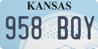 KS license plate 958BQY