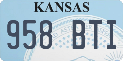 KS license plate 958BTI