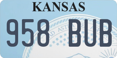 KS license plate 958BUB