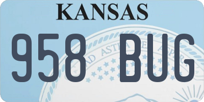 KS license plate 958BUG