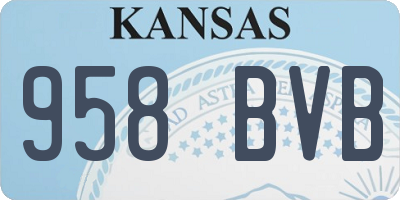 KS license plate 958BVB