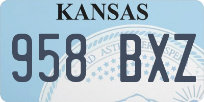 KS license plate 958BXZ
