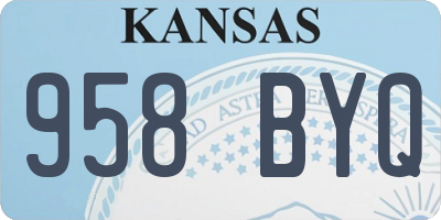 KS license plate 958BYQ