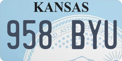KS license plate 958BYU