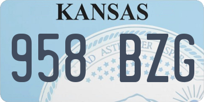 KS license plate 958BZG
