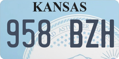 KS license plate 958BZH