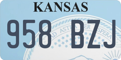 KS license plate 958BZJ
