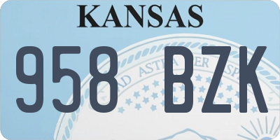 KS license plate 958BZK