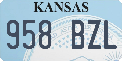 KS license plate 958BZL