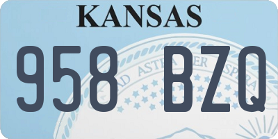 KS license plate 958BZQ