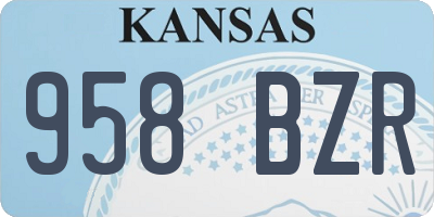 KS license plate 958BZR
