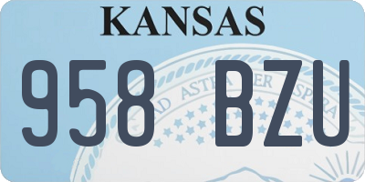 KS license plate 958BZU
