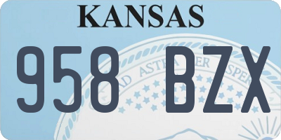 KS license plate 958BZX