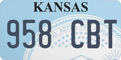 KS license plate 958CBT