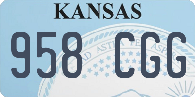 KS license plate 958CGG