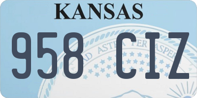 KS license plate 958CIZ
