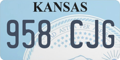 KS license plate 958CJG