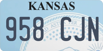 KS license plate 958CJN