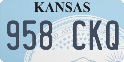 KS license plate 958CKQ